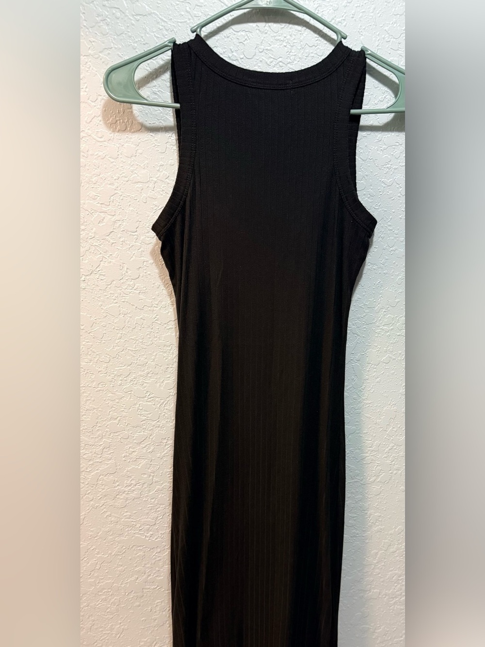 Black Ribbed Tank Dress - Picture 3 of 3